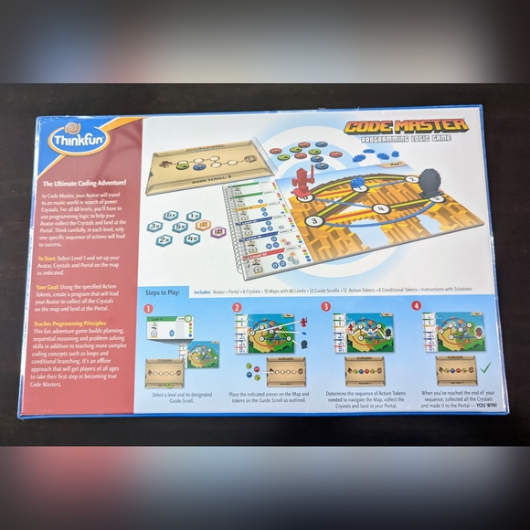Minecraft ThinkFun Code Master Programming Logic Board Game From 2015 New Sealed - Picture 2 of 4